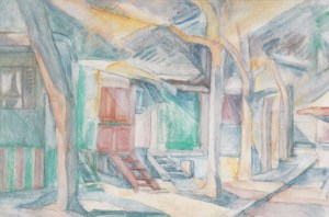 Paris, la fête foraine aquarelle 1964