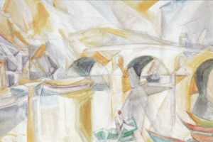 Paris---les-pêcheurs-au-Pont-Marie-aquarelle-1972